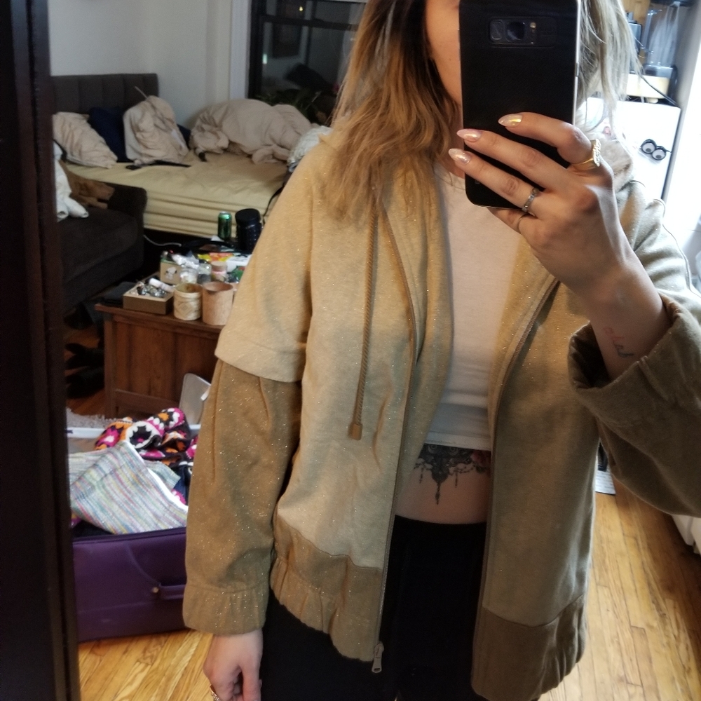 Marc by Marc Jacobs faux fur lined hoody zipper